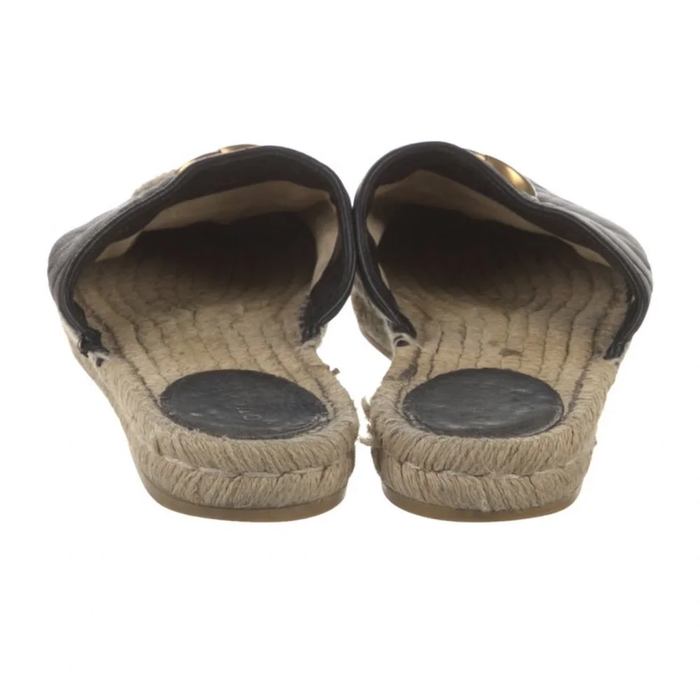 Gucci Nappa Matelasse GG Marmont Espadrille Mules - Picture 4 of 16